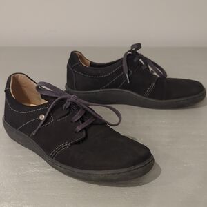 Wolky Black Suede Sneakers size 42 Lace Up Walking Comfort Shoe